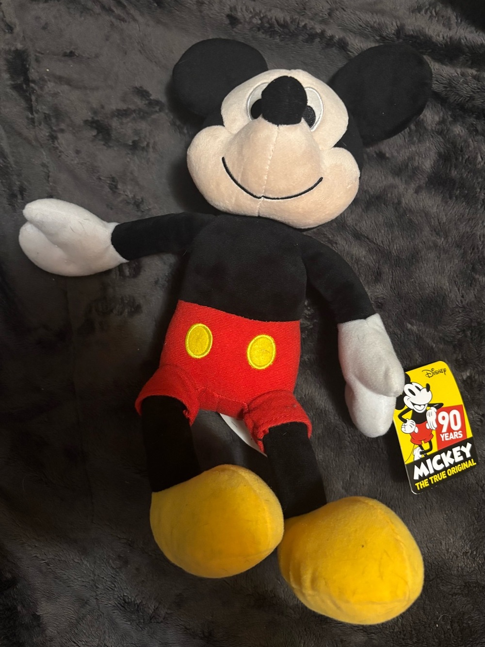 Disney Mickey Mouse Plush - Black, Red, Yellow & White